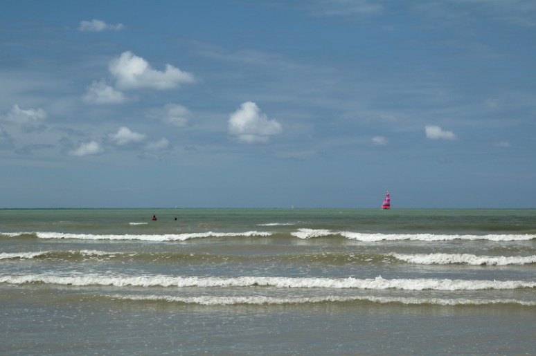 La vue depuis la plage de Saint-Pair-sur-Mer