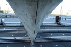 Saint-Denis. Un escalier d&rsquo;accès au Stade de&nbsp;France.