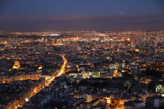 Paris. Vue depuis la terrasse panoramique (59ème étage) de la Tour Montparnasse.
