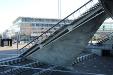 Saint-Denis. Un escalier d&rsquo;accès au Stade de&nbsp;France.