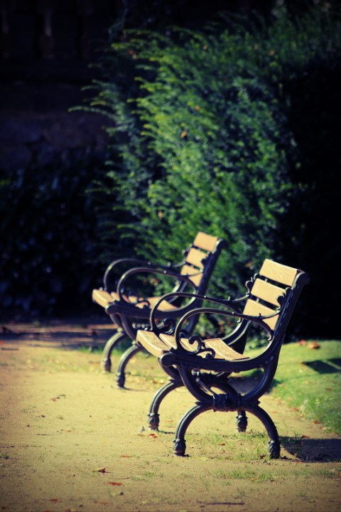 Vals-les-Bains (France, Ardèche), parc de l'Intermittente.