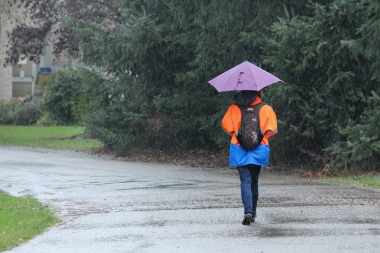 Marche sous la pluie