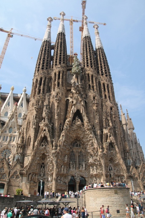 La Sagrada Familia (Barcelone, Espagne) : Façade de la Nativité