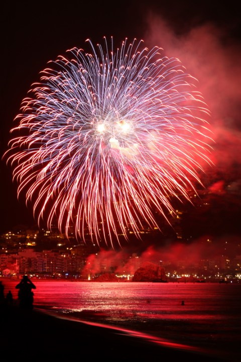 Feu d'artifice à Blanes (Espagne)