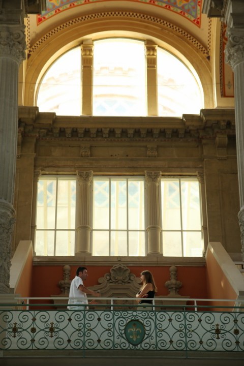 Discussion au Musée National d'Art de Catalogne (Barcelone, Espagne)