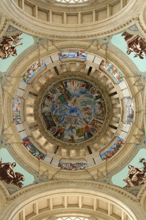 Plafond du Musée National d'Art de Catalogne (Barcelone, Espagne)