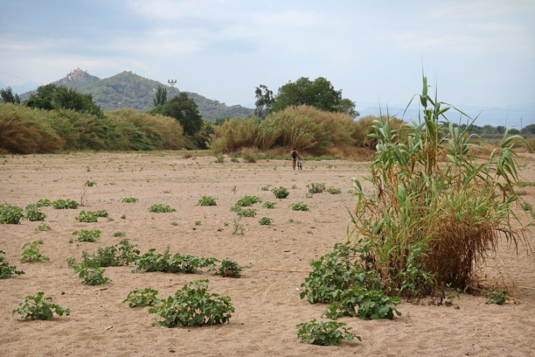 Blanes (Espagne). Le lit à sec de la Tordera.