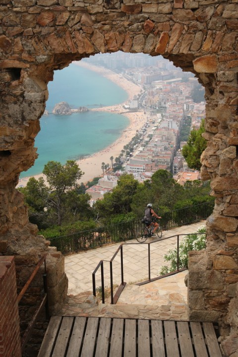 Blanes (Espagne). Vue sur Blanes depuis le château Sant Joan.