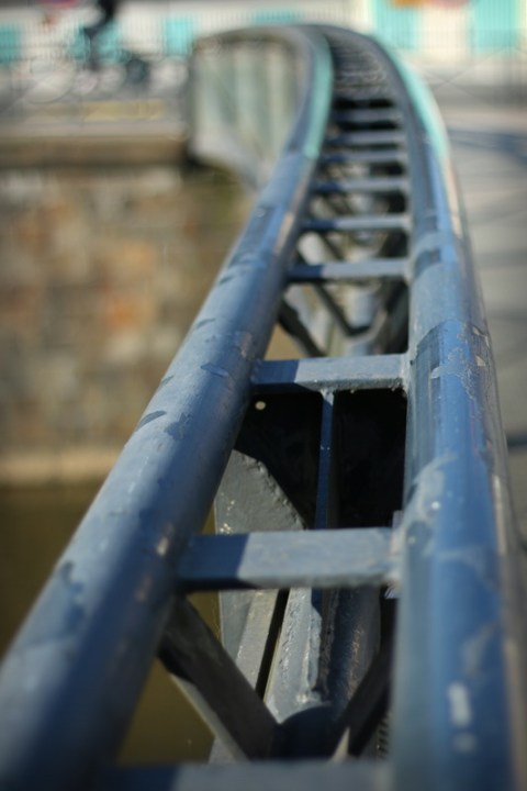 Passerelle sur la Vilaine, à Rennes (Ille-et-Vilaine).