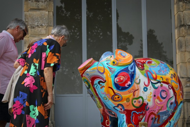 Les cochons de l'exposition "Pig Parade", au parc du Thabor (Rennes, Août 2015)
