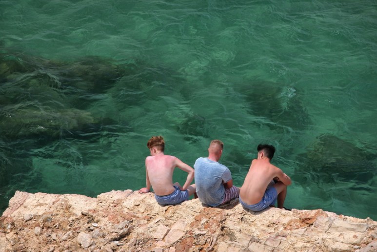 Glandouiller au Cap de Salou (Espagne).