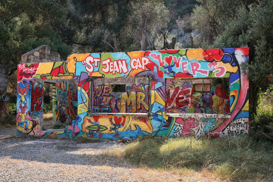 Le Bunker Faben à Saint-Jean-Cap-Ferrat (France, Alpes-Maritimes).