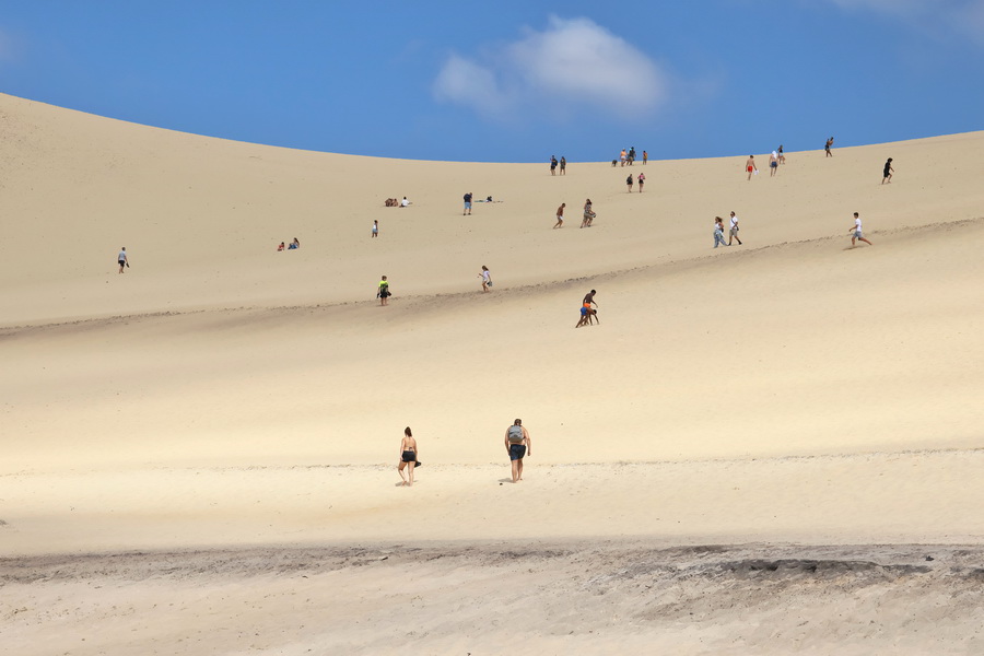 Les gens sur la Dune du Pilat.
