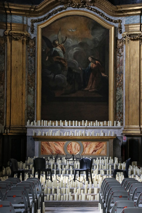 Dans la chapelle des Carmélites de Toulouse (Haute-Garonne).