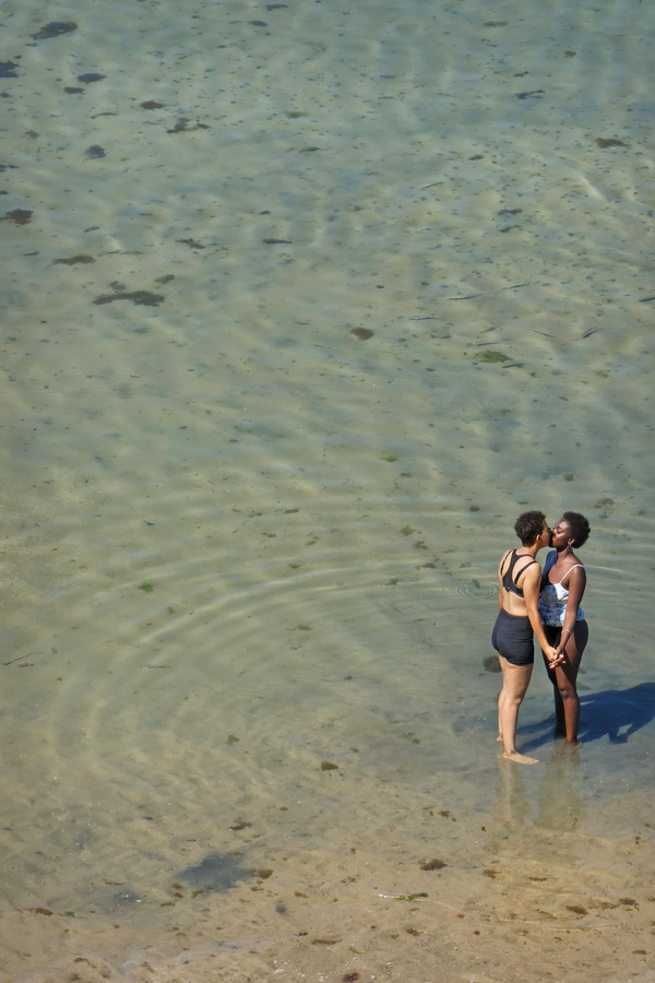 L'amour à la plage de l’Éventail, à Saint-Malo (Bretagne).
