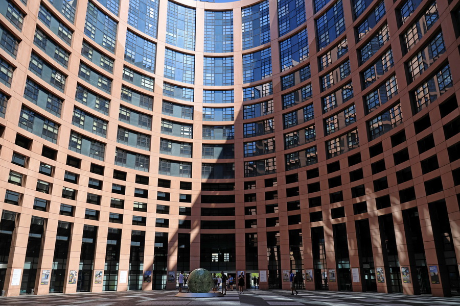 Le Parlement Européen de Strasbourg (Alsace).
