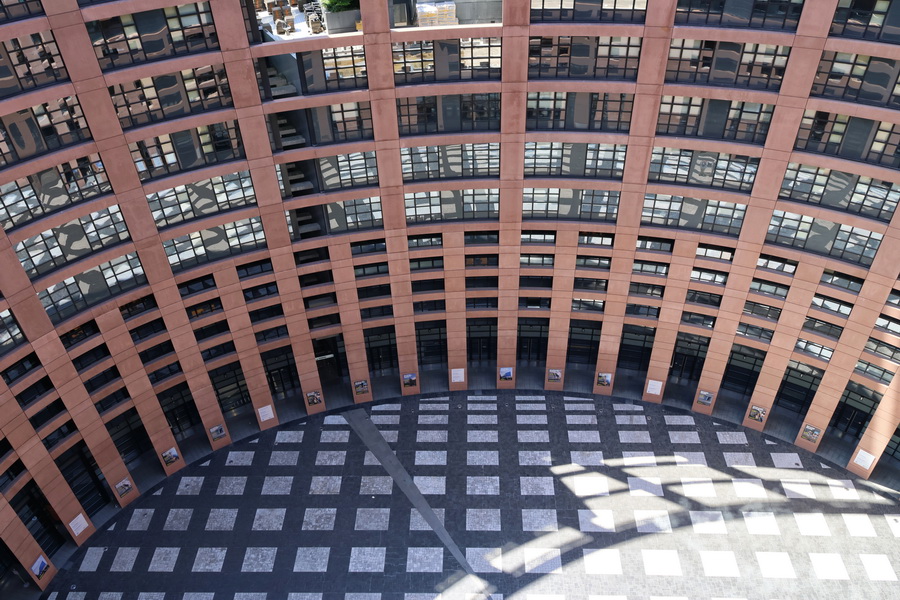 Le Parlement Européen de Strasbourg (Alsace).