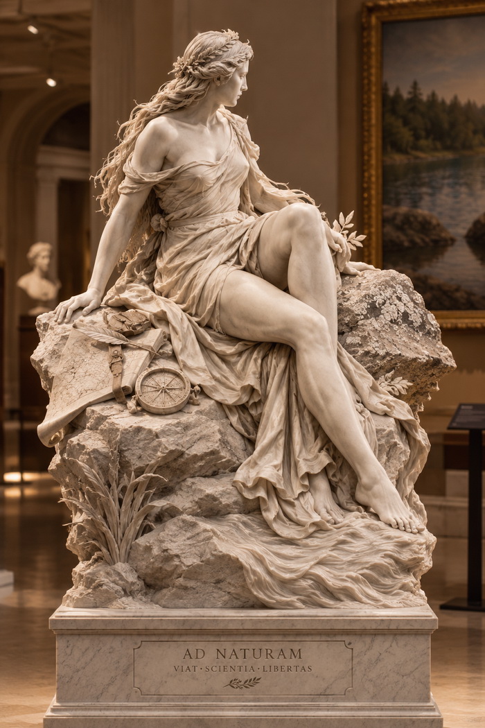 Muse maritime en marbre classique