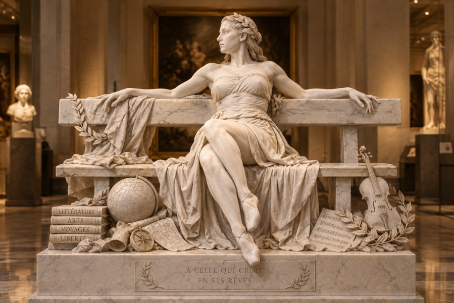 Sculpture de marbre au musée des rêves