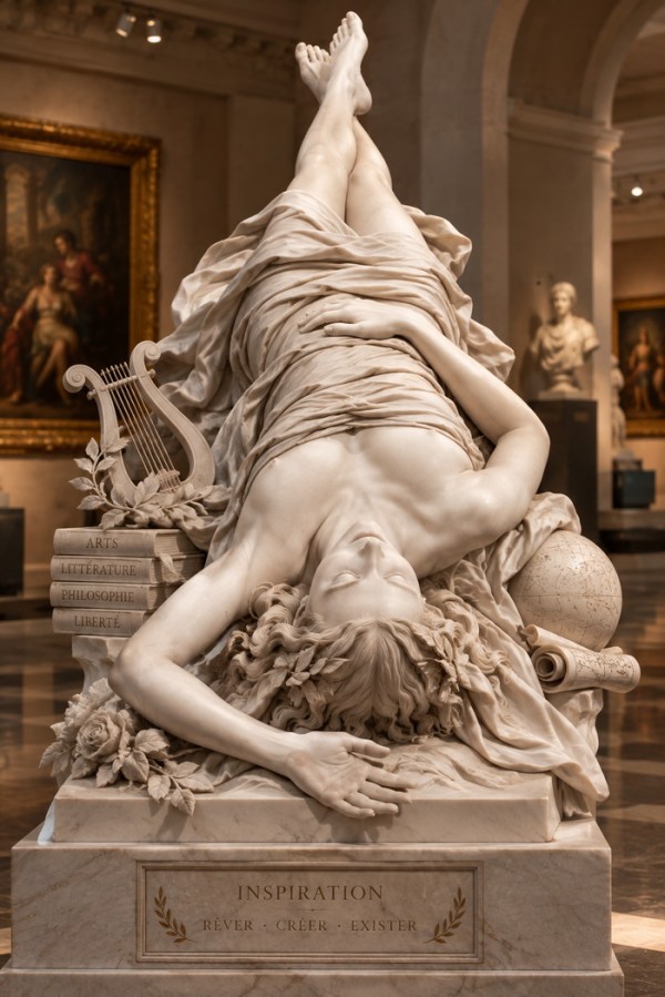 Sculpture allégorique de l’inspiration